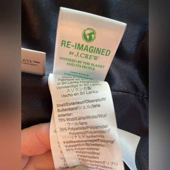 J. Crew Classic Lady Day Navy Blue Wool Blend Mid-Weight Coat Classic Old Money - Picture 15 of 15